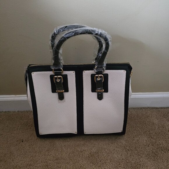 Aldo White and Cream Large Tote Bag - Picture 1 of 5